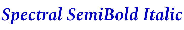Spectral SemiBold Italic 字体